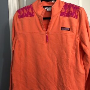 Zesty Orange Vineyard Vine  Flamingo QuarterZip!